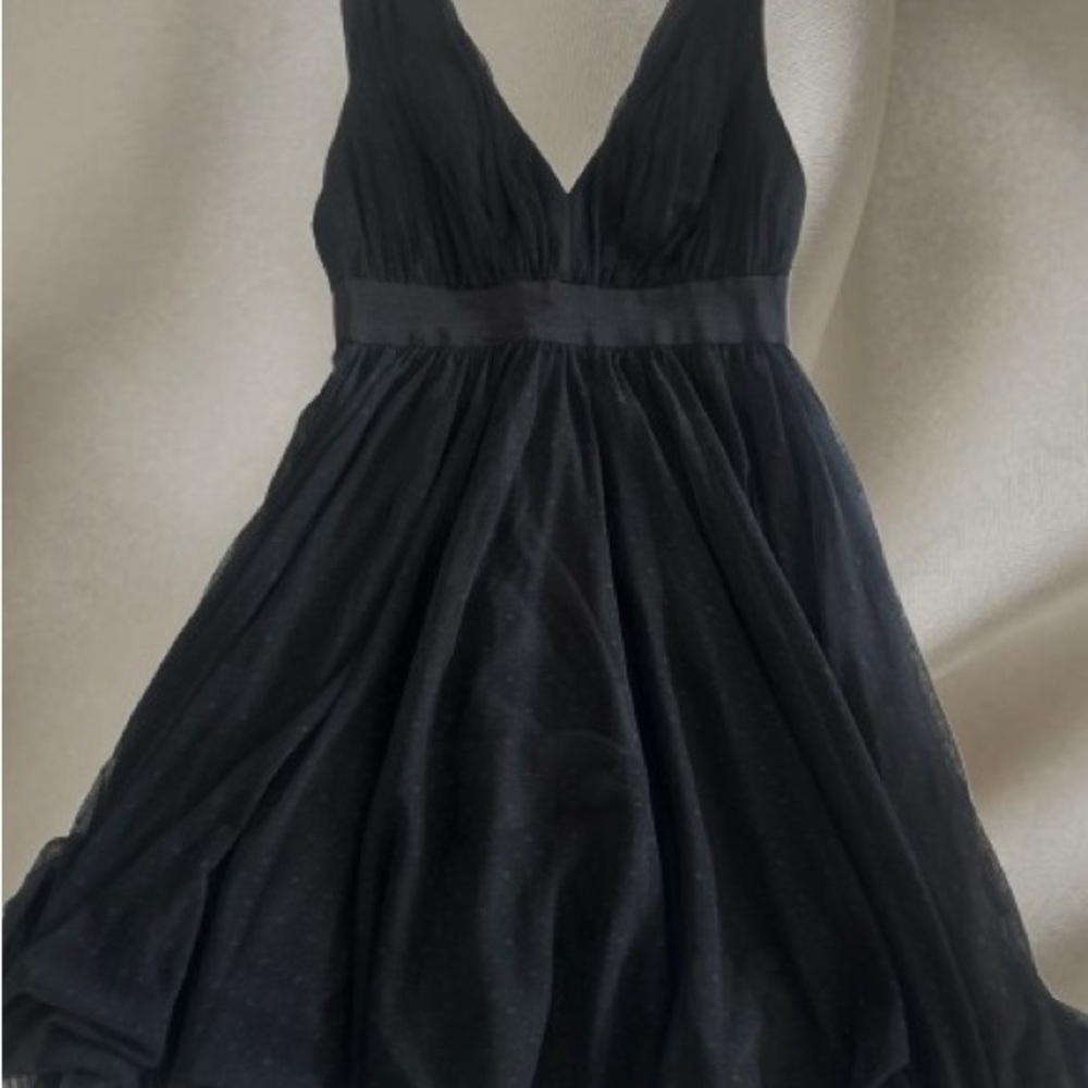 ABS Allen Schwartz Black Asymmetrical Dress